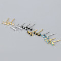 A37048 s925 sterling silver simple chic cute sweet rhinestone trendy rhinestoneM earrings