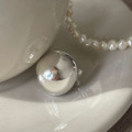 A36023 s925 sterling silver vintage circle ball unique clipon earrings