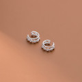 A31690 s925 sterling silver clipon chic cute doublelayer piercing earrings