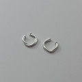 A35698 s925 sterling silver doublelayer wrap bar piercing earrings