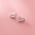 A35423 s925 sterling silver fashion sweet heart earrings