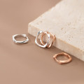 A35996 s925 sterling silver square simple cute barM earrings
