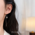 A42942 s925 silver string simple starfish fashion elegant cute earrings
