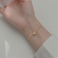 A35005 s925 sterling silver snakechain charm bracelet