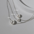 A44197 s925 silver trendy sweet unique cross necklace