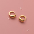A36639 s925 sterling silver wide stripes design earrings