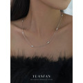 A43008 s925 sterling silver unique design wrinkled bead necklace