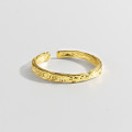 A43515 s925 sterling silver unique gold adjustable ring