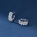 A40730 s925 sterling silver elegant sparkling rhinestone earrings