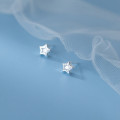 A33847 s925 sterling silver simple fashion rhinestone stars earrings