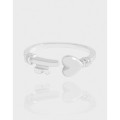A42792 design key heart adjustable sterling silver s925 ring