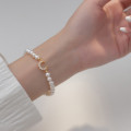 A38088 s925 sterling silver rhinestone moon charm vintage elegant design bracelet