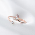 A39290 s925 silver sweet sparkling rhinestone trendy ring