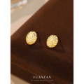 A43684 s925 sterling silver oval stud fashion earrings