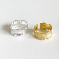 A32660 925 sterling silver thick irregular ring