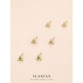 A43676 s925 sterling silver unique geometric triangle stud earrings