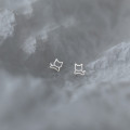 A33758 s925 sterling silver cute simple hollowed sweet earrings