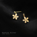 A33817 s925 sterling silver trendy flower earrings