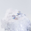 A44548 s925 sterling silver trendy sweet simple natural stud earrings