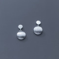 A34715 s925 sterling silver simple earrings
