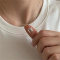 A43200 sterling silver heart simple elegant necklace