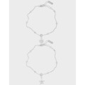 A40505 design stars heart cubic zirconia charm sterling silver s925 quality bracelet