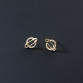 A34873 s925 sterling silver circle geometric earrings