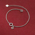 A38139 s925 sterling silver rhinestone hollowed charm design elegant bracelet