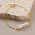 A40245 s925 sterling silver artificial pearl pendant charm grade elegant bracelet