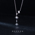 A34116 s925 sterling silver sweet rhinestone chic fashion necklace
