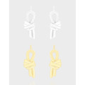A41001 design twist rope stud sterling silver s925 earrings