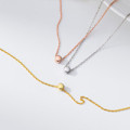A45156 s925 silver sweet dainty simple fashion necklace