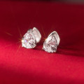 A39500 s925 sterling silver rhinestone teardrop grade dainty earrings