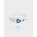 A38702 design geometric cubic zirconia sterling silver s925 quality ring