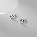 A33180 s925 sterling silver simple thai silver asymmetric smilingface earrings