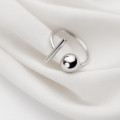 A35064 s925 sterling silver square chic adjustable ring