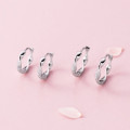 A44624 s925 sterling silver simple rhinestone earrings