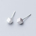 A40200 s925 silver simple square stud earrings trendy geometric earrings