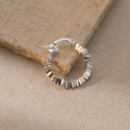 A38317 s925 sterling silver circle design elegant earrings