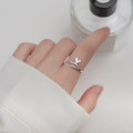 A45424 s925 silver tree leaf adjustable ring
