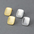 A40848 s925 sterling silver square stud simple elegant geometric earrings