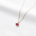 A34112 s925 sterling silver fashion rhinestone lip necklace