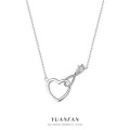 A43039 s925 sterling silver design heart necklace