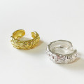 A32587 bigins irregular wrinkled wides925 sterling silver ring