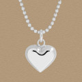 A44283 heart bead sterling silver s925 necklace