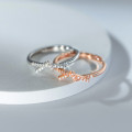 A38533 s925 sterling silver rhinestone rope grade sweet elegant ring