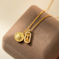 A45103 s925 silver dainty simple fashion elegant rhinestone gold necklace