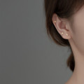 A35869 s925 sterling silver flower sweet trendy cut earrings