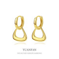 A38608 sterling silver geometric triangle unique dangle earrings