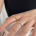 A42721 sterling silver simple fashion adjustable ring